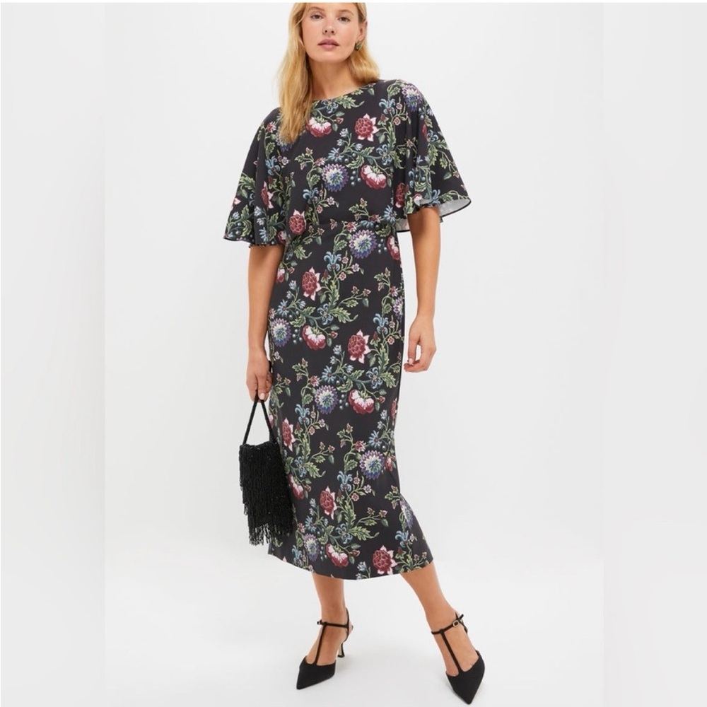 Tuckernuck Dark Floral Midi Dress